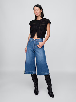High Rise Denim Culotte Jeans | Gap (US)