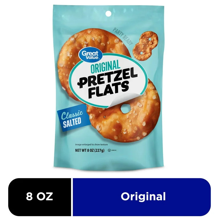 Great Value Classic Salted Original Pretzel Flats, 8 oz | Walmart (US)