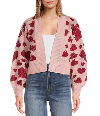 Anna & Ava Sequin Heart Sweater | Dillard's | Dillard's