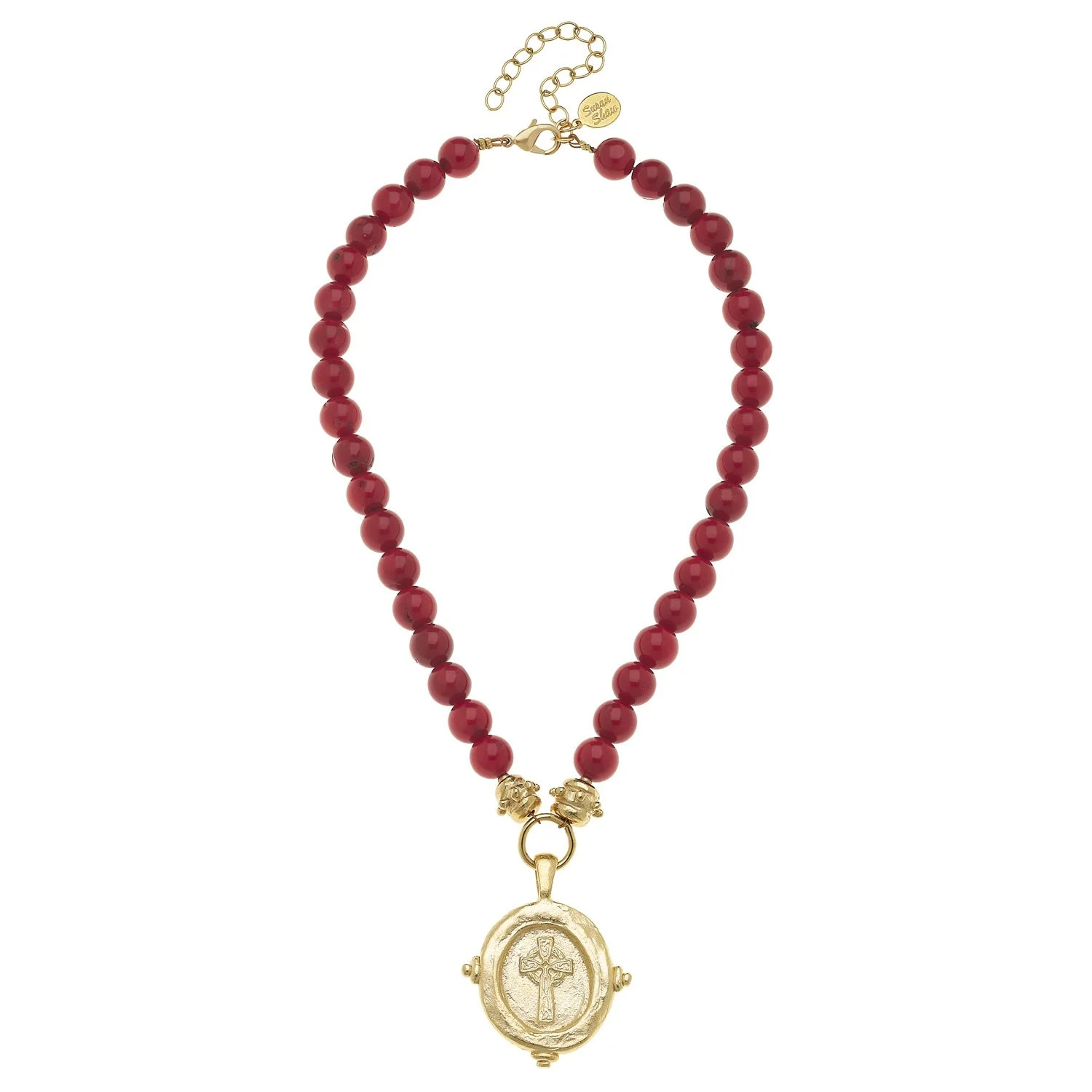 Cross Intaglio Stone Necklace | Susan Shaw