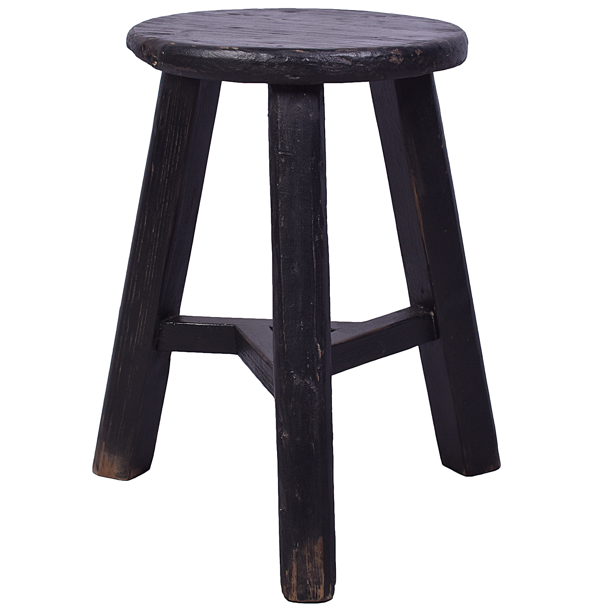 Pachoca Round Recycled Elm Wood Stool | Temple & Webster AU