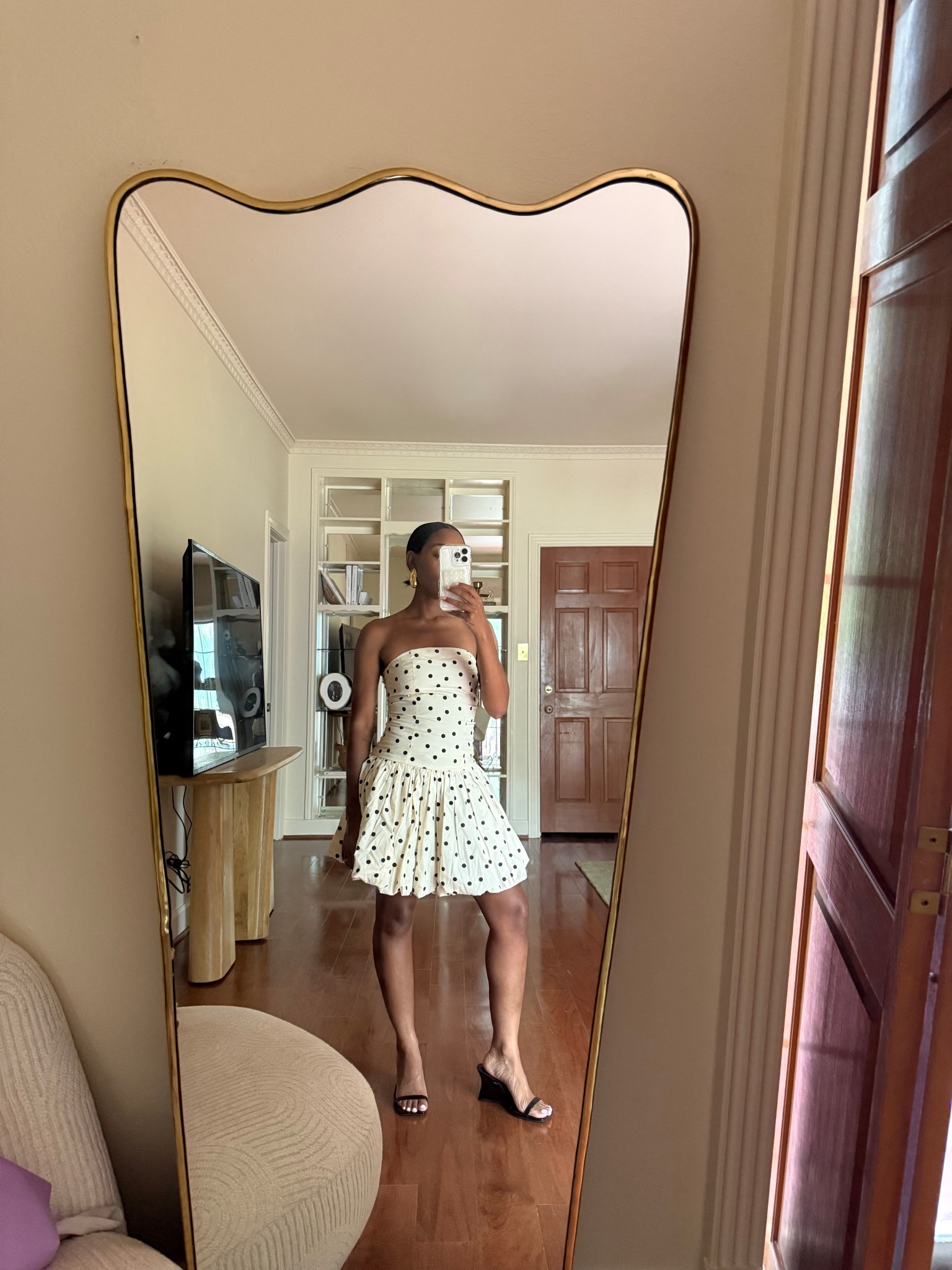 Polka dot bubble hem dress - summer dress 

#LTKStyleTip #LTKPetite