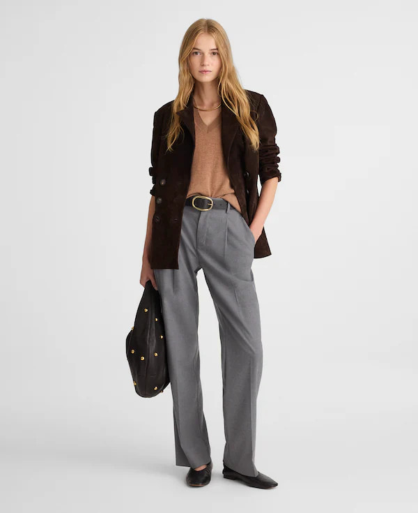 Slouchy Straight Pants in Brushed Twill | Madewell