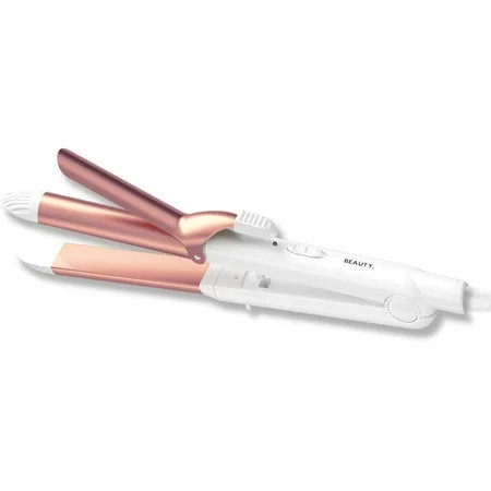 Cortex Beauty 2-in-1 Smooth & Curl - Flat Iron/Curler - White/Rose Gold | Walmart (US)