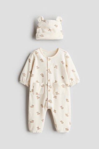 H & M - Zweiteiler aus Baumwollvelours - Beige - Kinder | H&M (DE, AT, CH, NL, FI)