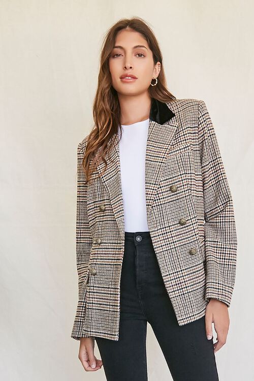 Plaid Double-Breasted Blazer | Forever 21 (US)