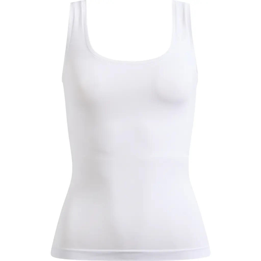 Nordstrom Seamless Smoothing Tank in White at Nordstrom, Size X-Large | Nordstrom