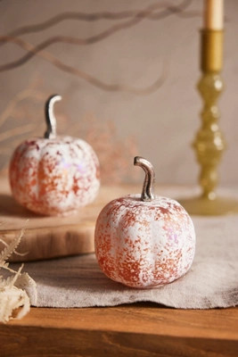 Mini Glass Pumpkins, Set of 2 | Anthropologie (US)