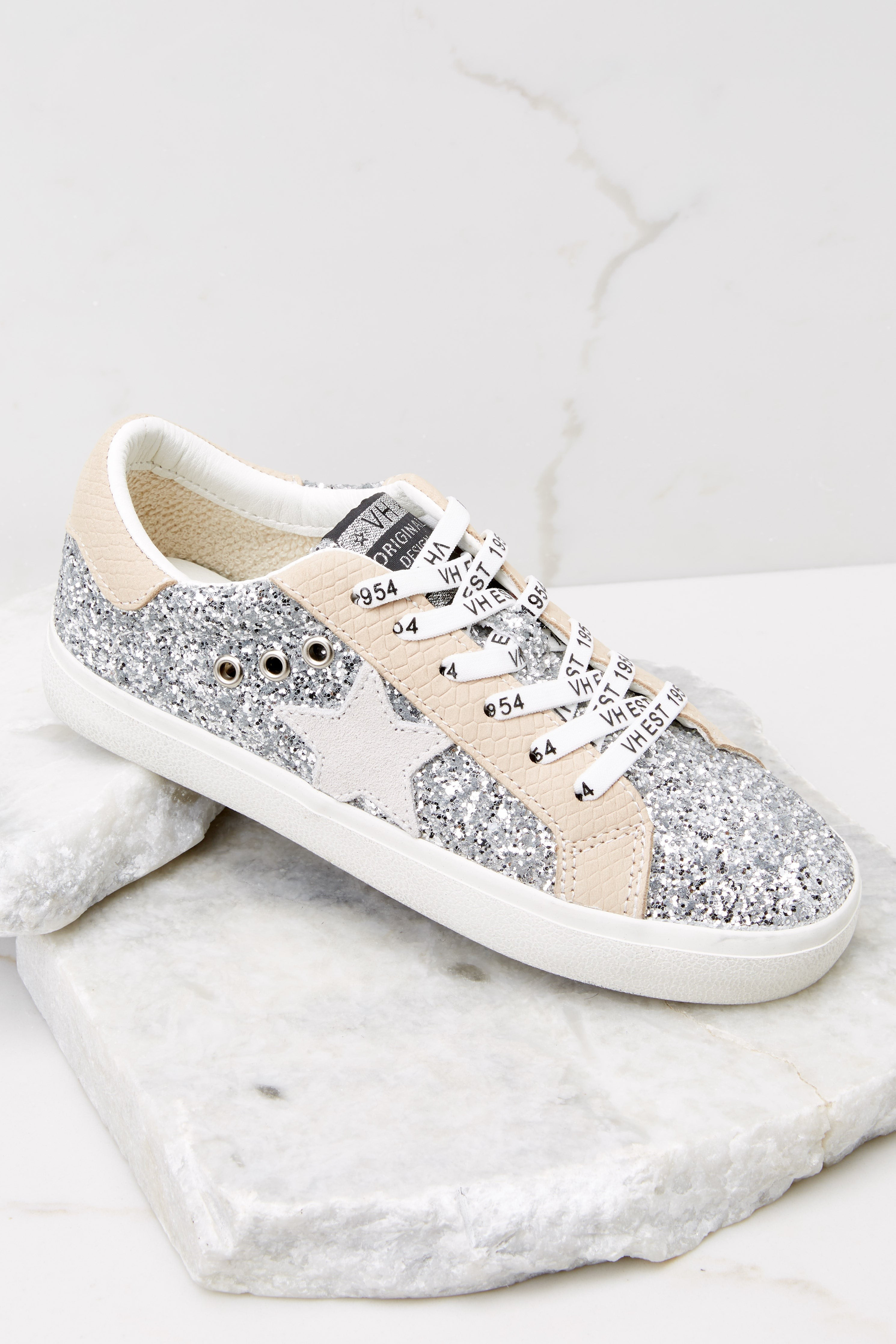 Bani 2 Silver Glitter Sneakers | Red Dress 
