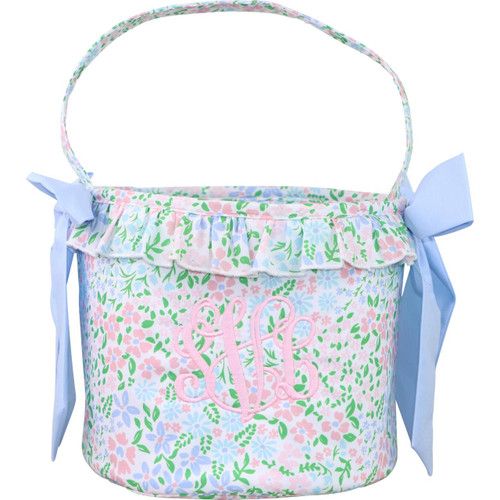 Blue Floral Bow Easter Basket | Cecil and Lou