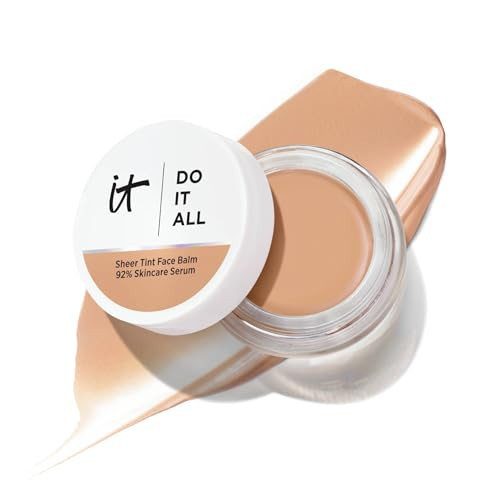 IT Cosmetics Do It All Sheer Tint Face Balm, Sheer-Coverage Tinted Moisturiser with Collagen Peptide, Hyaluronic Acid and Vitamin E, Up to 24HR Skincare Hydration, 18g | Amazon (UK)