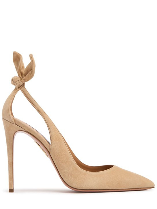 105mm Bow Tie suede pumps | Luisaviaroma