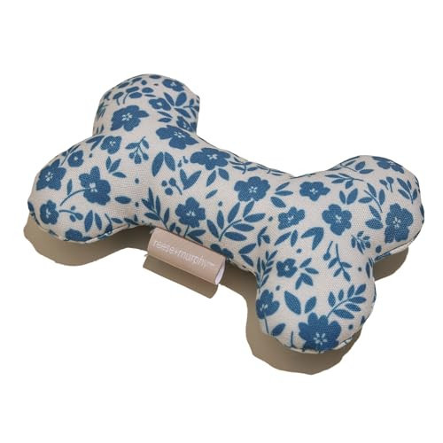 Reese+Murphy Blue Floral Plush Dog Toy - Dog Toys for Aggressive Chewers Medium & Large Dogs - Squeaky Dog Puppy Toys - Pet Toys for Dogs Stuffed Dog Toys (8 Inch) | Amazon (US)