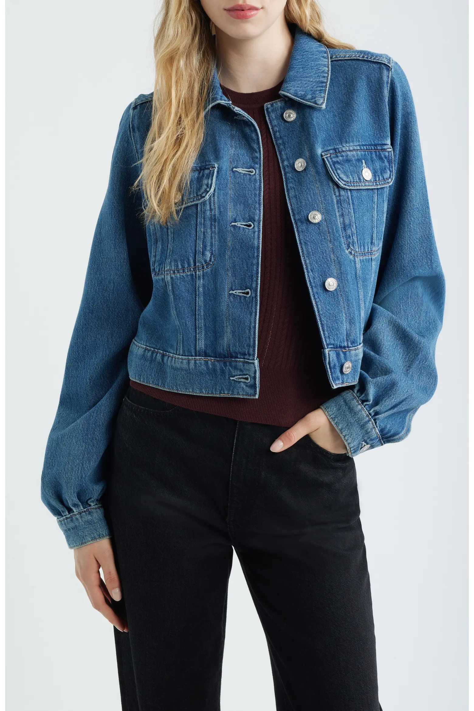 Pacey Crop Denim Jacket (Women) | Nordstrom | Nordstrom