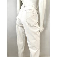 80's White Chic Jeans High Waisted Petite Denim | L | Etsy (US)