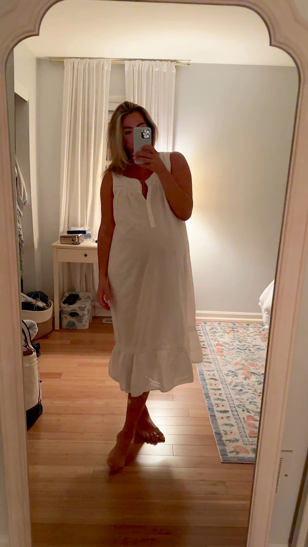 Still pregnant but loving this white vintage inspired nightgown! I sized up one size for the bump and the front buttons will make it great for postpartum. Planning on packing with me in my hospital bag! Under $45!! 

#LTKBump