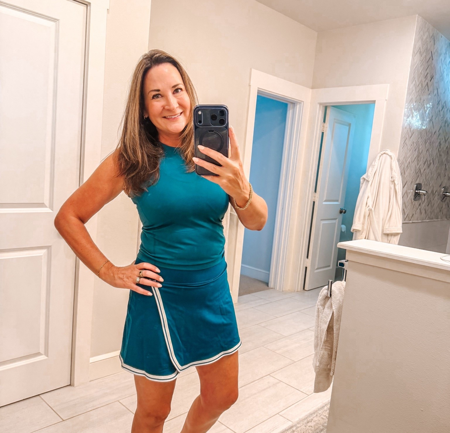 Tonal @athleta tennis 🎾 look on sale now! Get the whole look for only $50!!!

#LTKActive #LTKOver40 #LTKSaleAlert