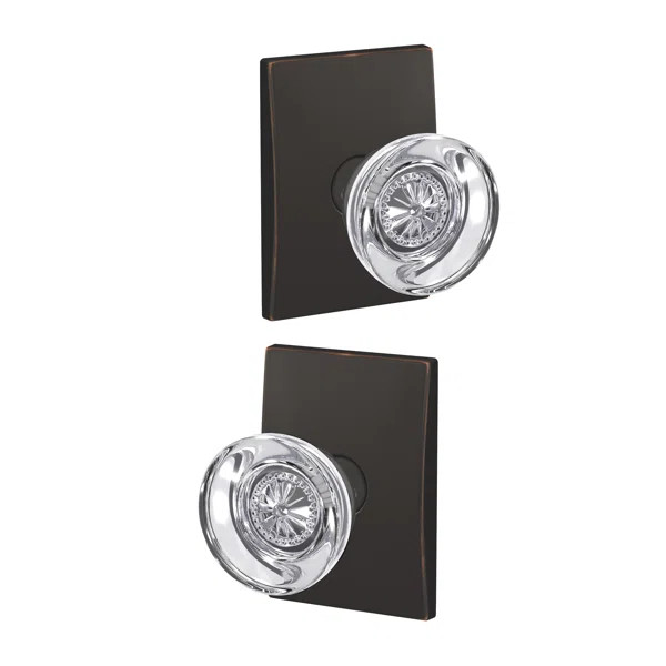 FC21HOB622CEN Custom Hobson Hall-Closet and Bed-Bath Glass Knob with Century Trim | Wayfair North America