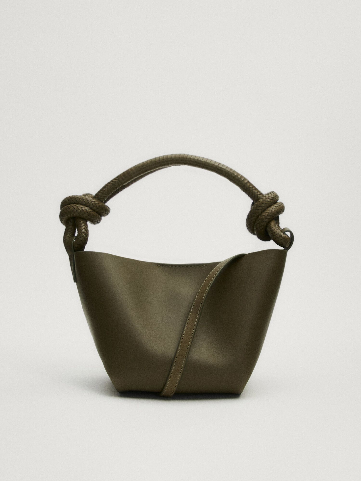 Mini nappa leather crossbody bag with knot details | Massimo Dutti (US)