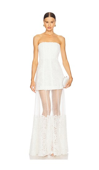 Marella Bustier Midi Dress in Ivory | Revolve Clothing (Global)