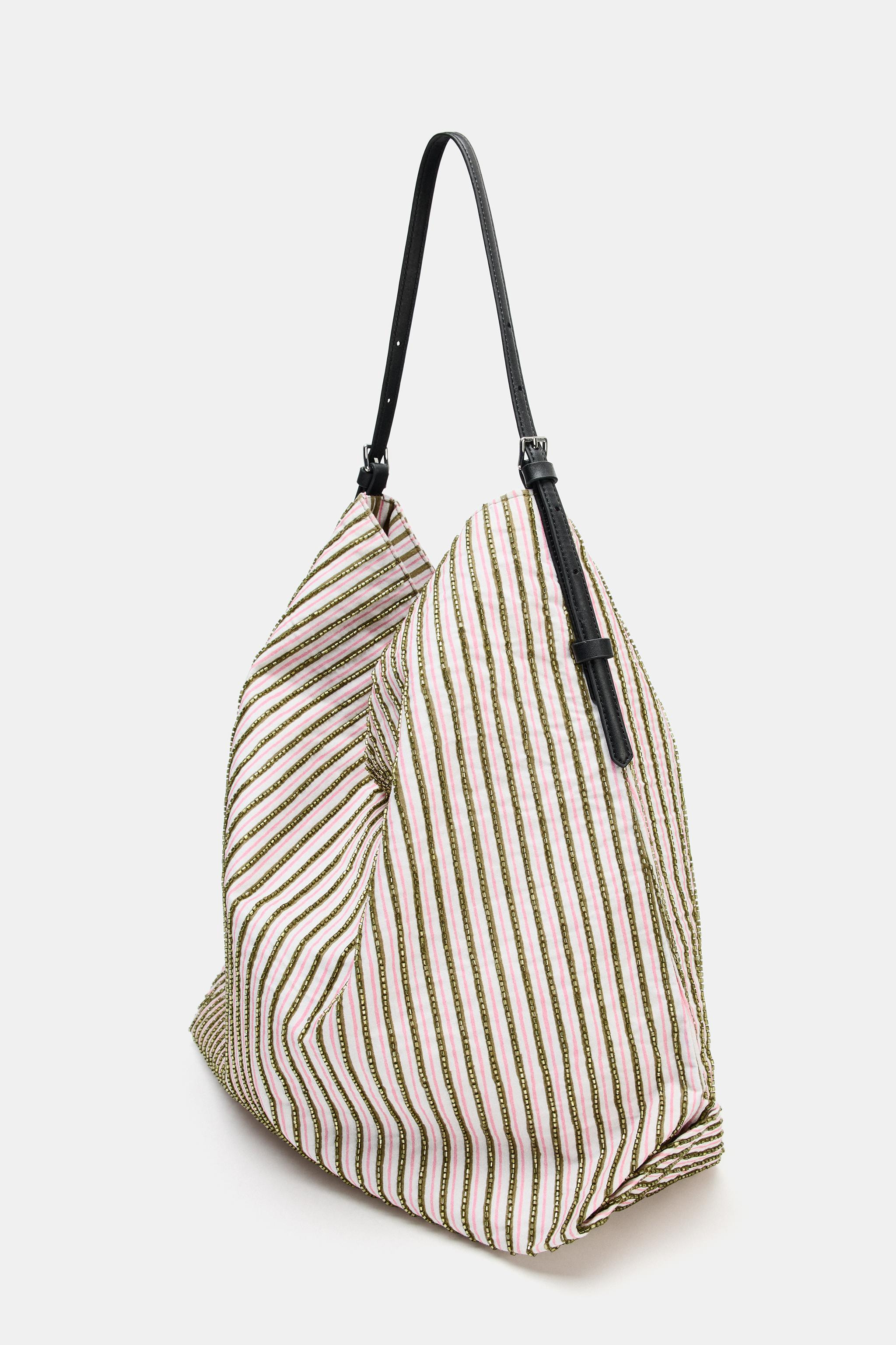 SHIMMER APPLIQUÉ SHOPPER BAG | Zara US
