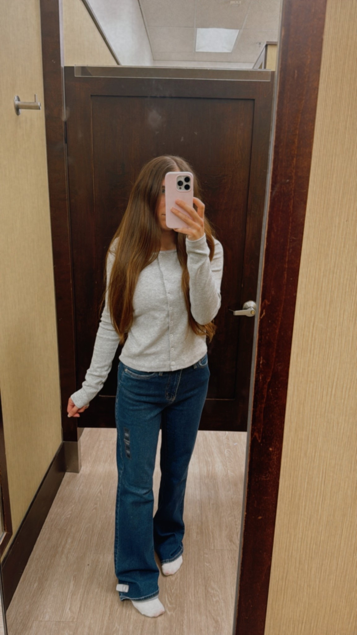 Button down long sleeve top + 90’s high rise bootcut jeans 

#LTKStyleTip #LTKSaleAlert #LTKWorkwear