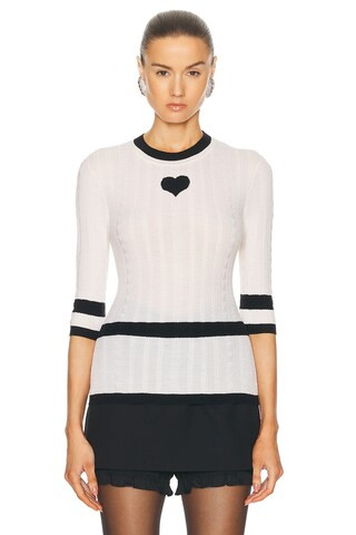 Chanel Coco Mark Heart Knit Top | FWRD 