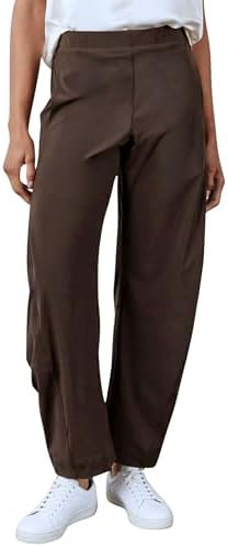SeekMe Women's Cotton Linen Pants Barrel Leg Palazzo Elastic Waist Casual Capri for Beach Vacatio... | Amazon (US)