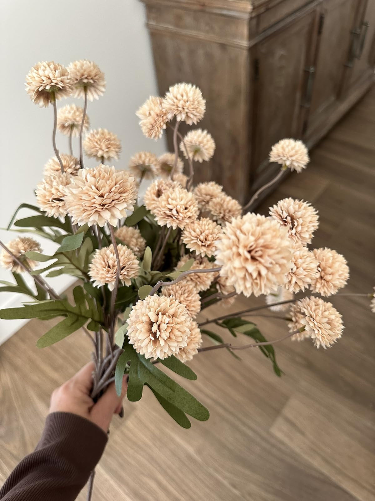 Obsessed with these Pom Pom stems! Neutral home decor. Spring summer and fall home decor. | Amazon (US)