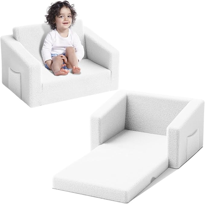 UPGOGO Kids Couch,2-in-1 Toddler Chairs for Boys,Kids Sofa with Storage,Comfortable Mini Couch fo... | Amazon (US)