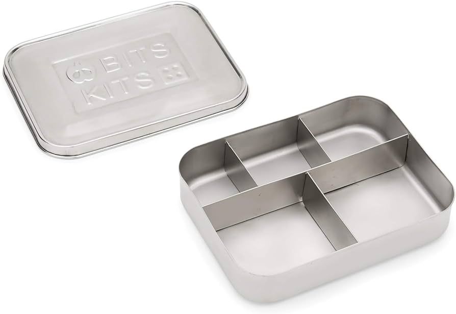 Bits Kits Stainless Steel Bento Box Lunch and Snack Container for Kids and Adults, 5 Sections | Amazon (US)