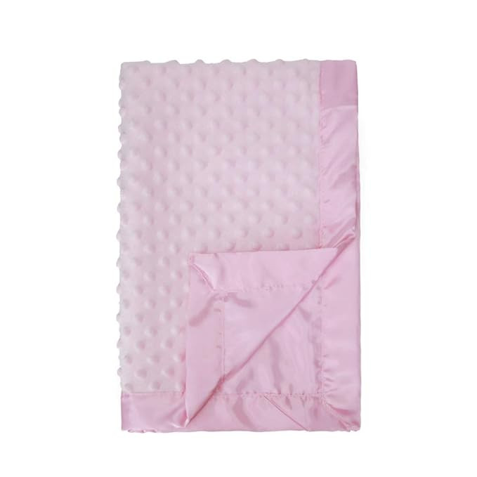 Pro Goleem Baby Soft Minky Dot Blanket with Silky Satin Backing Baby Gifts for Girls（Pink, 30... | Amazon (US)