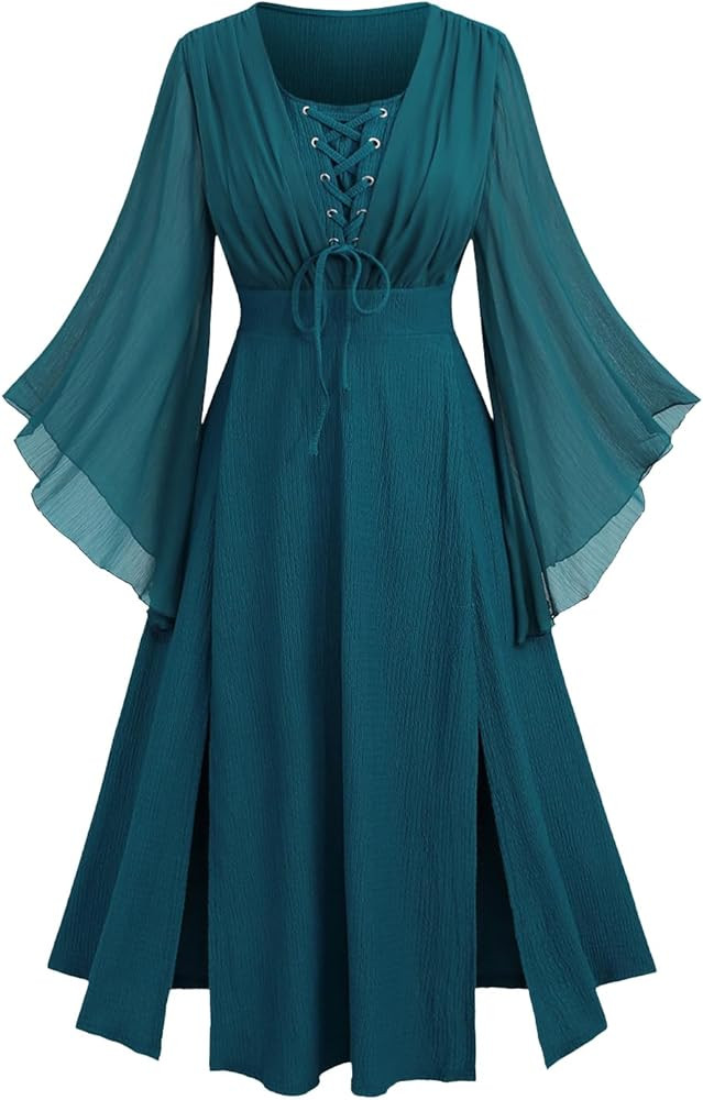 ROSE GAL Rosegal Plus Size Costumes Dress for Women Medieval Fairy Dress Mesh Halloween Costumes ... | Amazon (US)