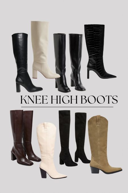 Knee high boots round up 👢 

Mango, Pull & Bear, H&M, Western boots, black boots 

Autumn outfit, autumn style 

#LTKshoecrush #LTKworkwear #LTKstyletip
