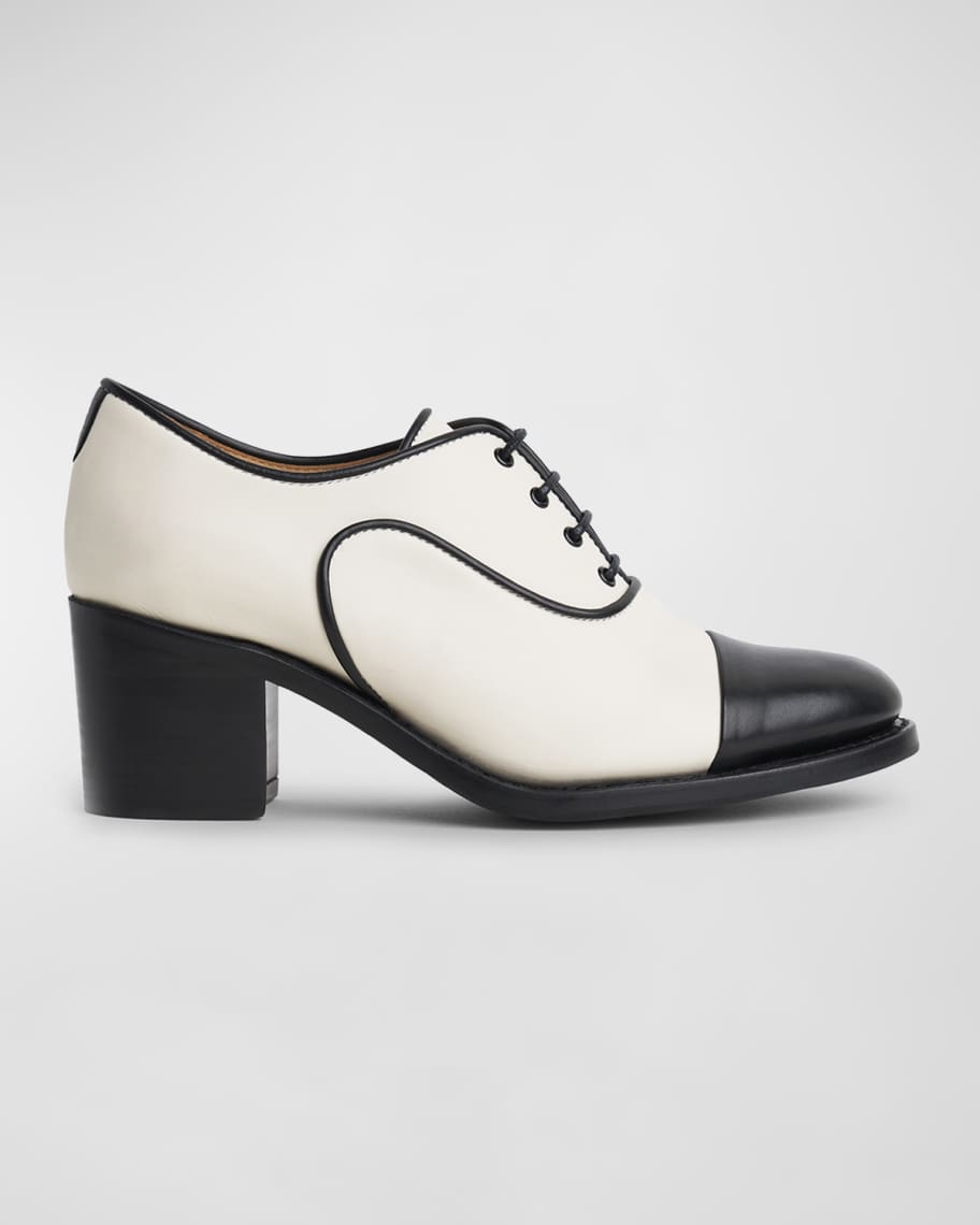 The Office of Angela Scott Mrs. Maisel Two-Tone Leather Pumps | Neiman Marcus