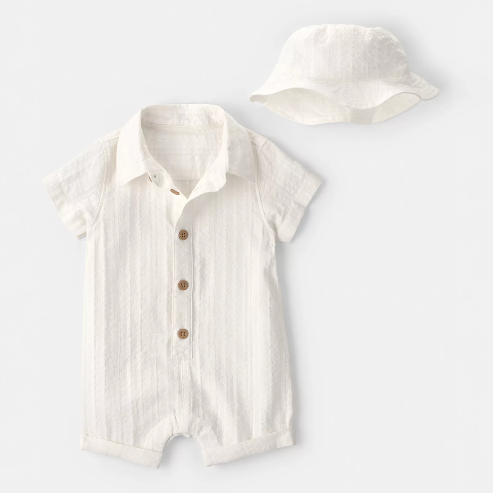 Baby Carter's 2-Piece Romper & Hat Set, Boy's, Size: 3 Months, Blue | Kohl's