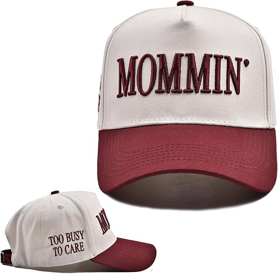 Mommin Trucker Hat for Women Embroidered Mom Baseball Cap Adjustable Canvas Vintage Hat for Casua... | Amazon (US)