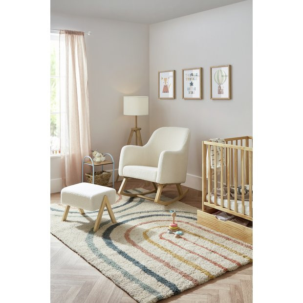 Buy Ickle Bubba Roxby Nursery Chair and Stool - White | Nursing chairs | Argos | argos.co.uk