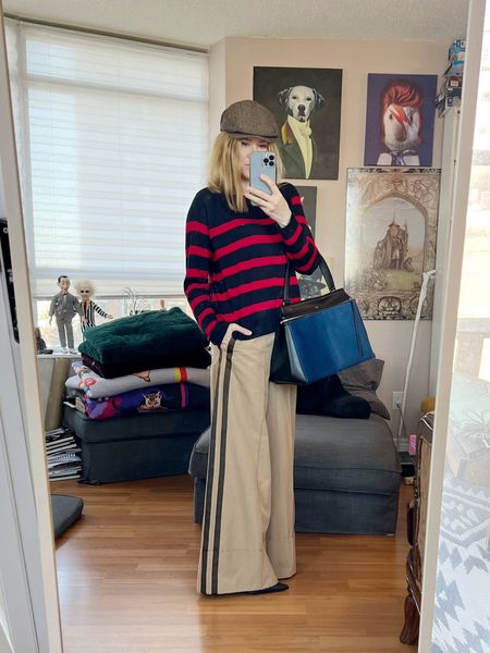 Vertical Stripes + Horizontal Stripes
Bag and trousers secondhand
•
.  #winterLook  #StyleOver40  #stripes   #poshmarkFind #kittenheel #celine #secondhandFind #FashionOver40  #MumStyle #genX #genXStyle #shopSecondhand #genXInfluencer #WhoWhatWearing #genXblogger #secondhandDesigner #Over40Style #40PlusStyle #Stylish40s #styleTip  #HighStreetFashion #StyleIdeas


#LTKstyletip #LTKFind #LTKitbag