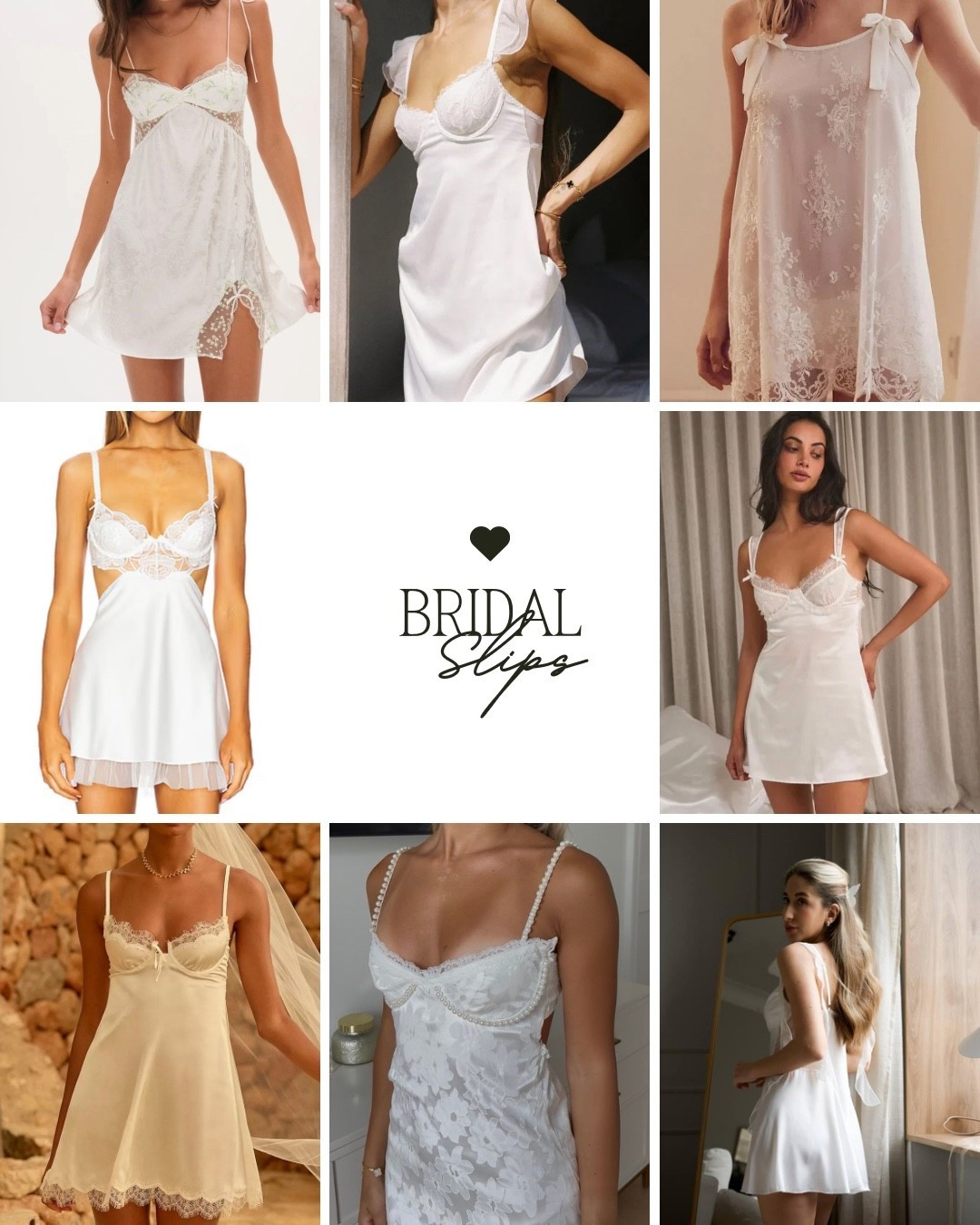 Bridal slip dresses for wedding morning  

#LTKWedding
