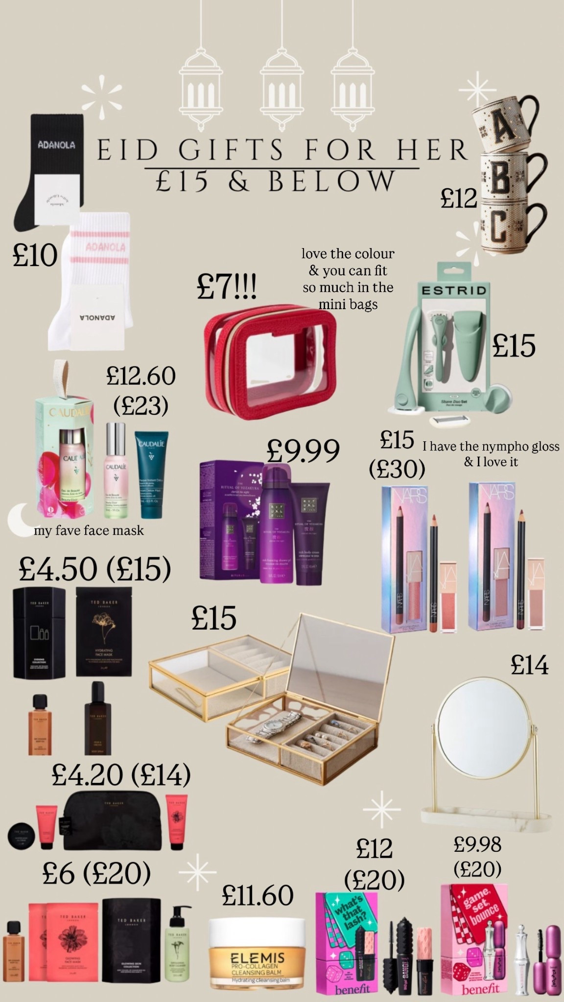 eid gifitng for her, £15 or below 

#LTKgiftguide