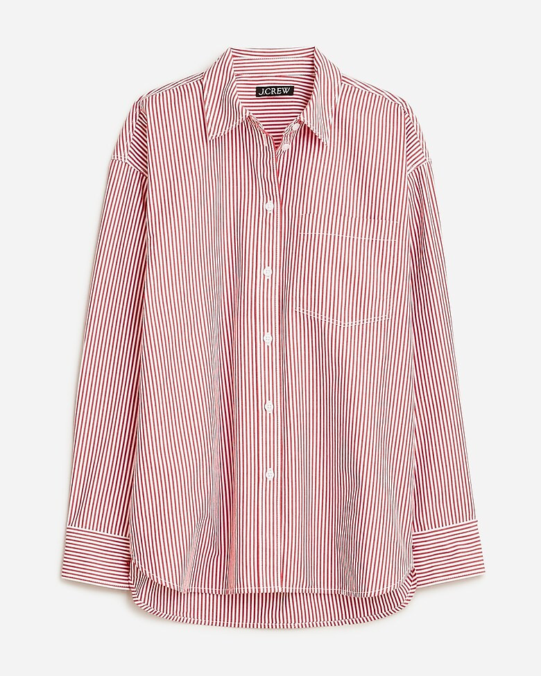 Étienne oversized shirt in red pinstripe | J. Crew US