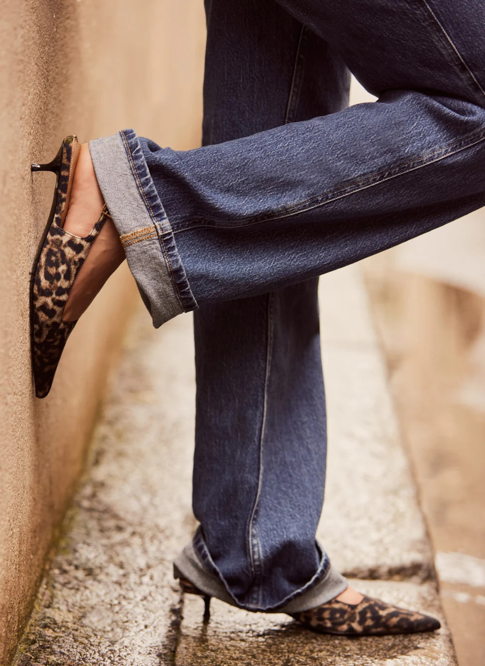 Lol Leopard Print Slingback Kitten Heels | Mint Velvet