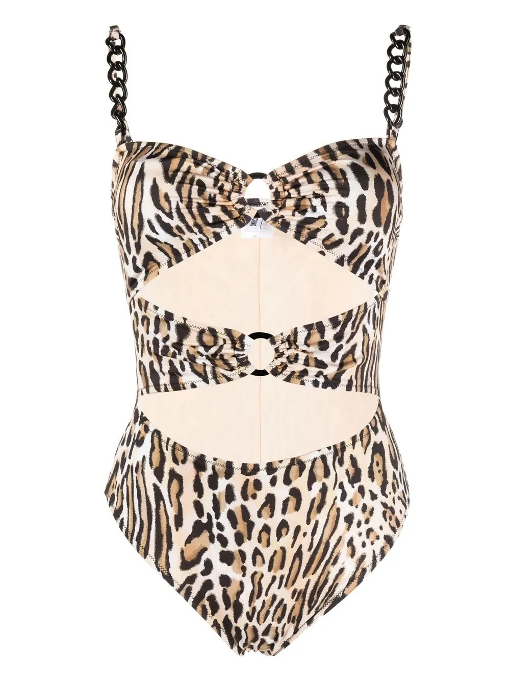 leopard-print chain-link swimsuit | Farfetch Global
