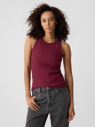 Ribbed High Neck Tank | Gap Factory