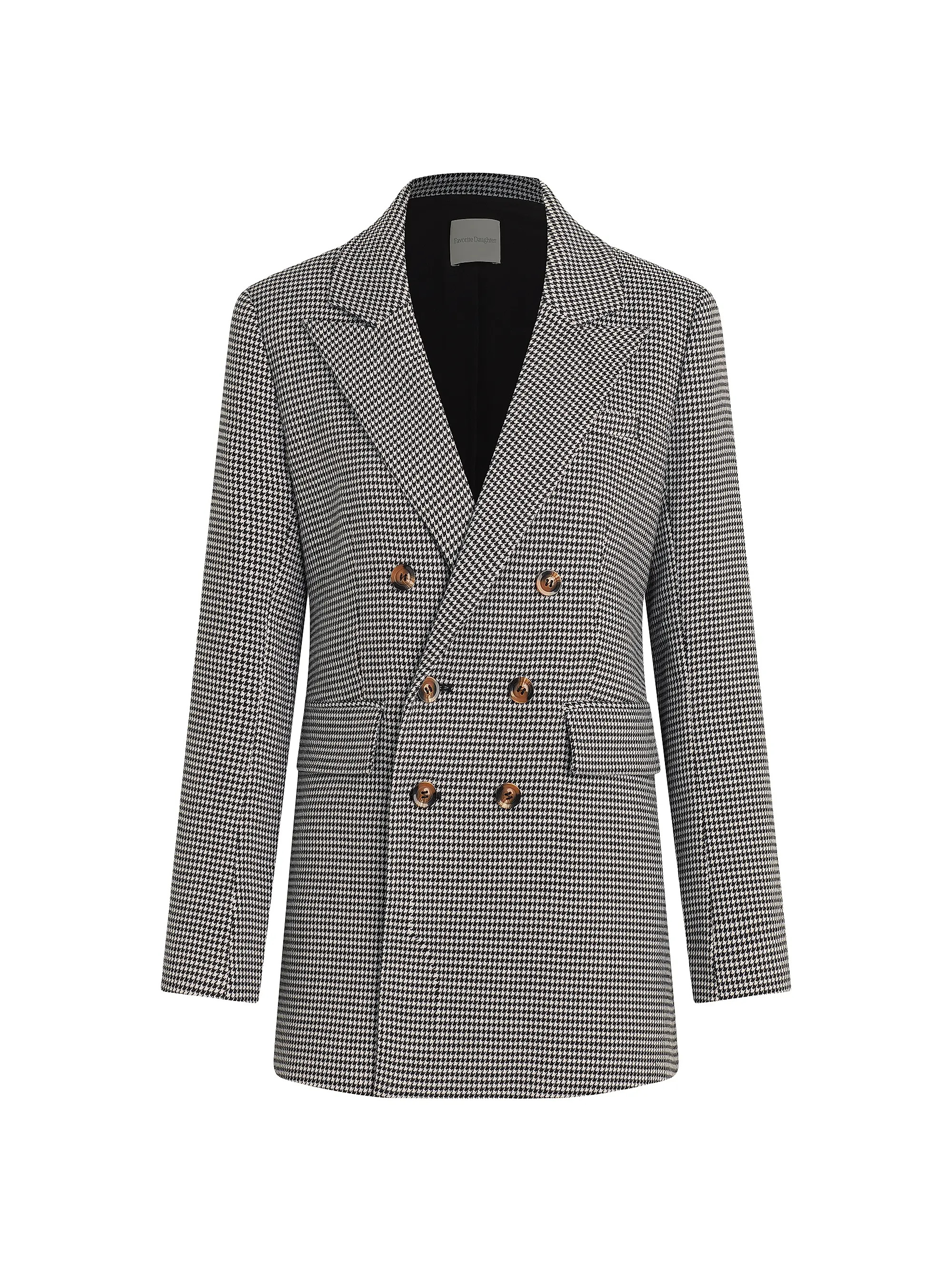 Phoebe Houndstooth Double-Breasted Blazer | Saks Fifth Avenue