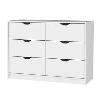 Victoria White 6 Drawers 42.17 in. Dresser | The Home Depot
