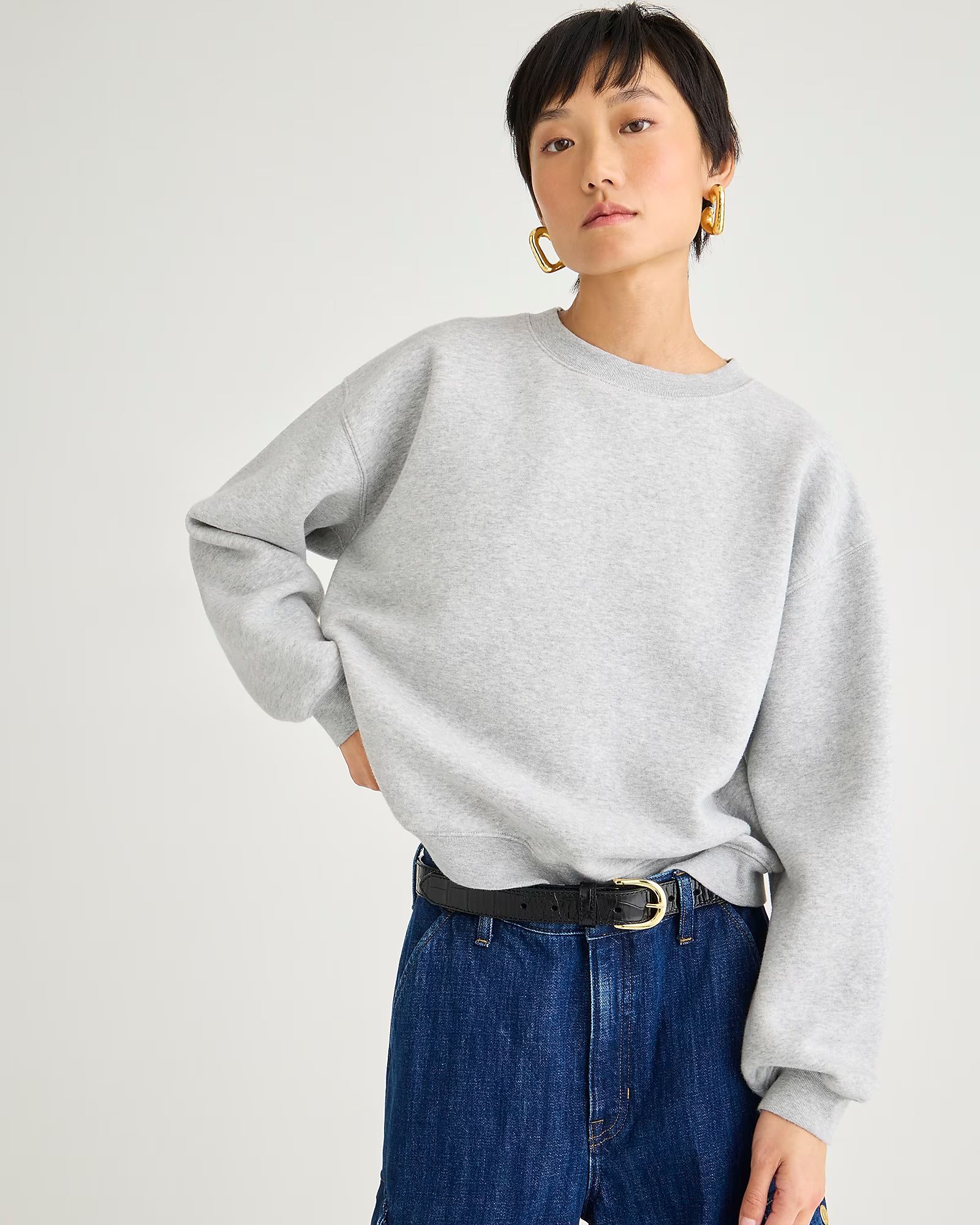 Heritage fleece cropped sweatshirt | J.Crew US