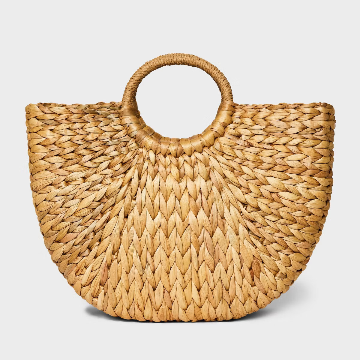 Large Handheld Straw Tote Handbag - A New Day™ Beige | Target