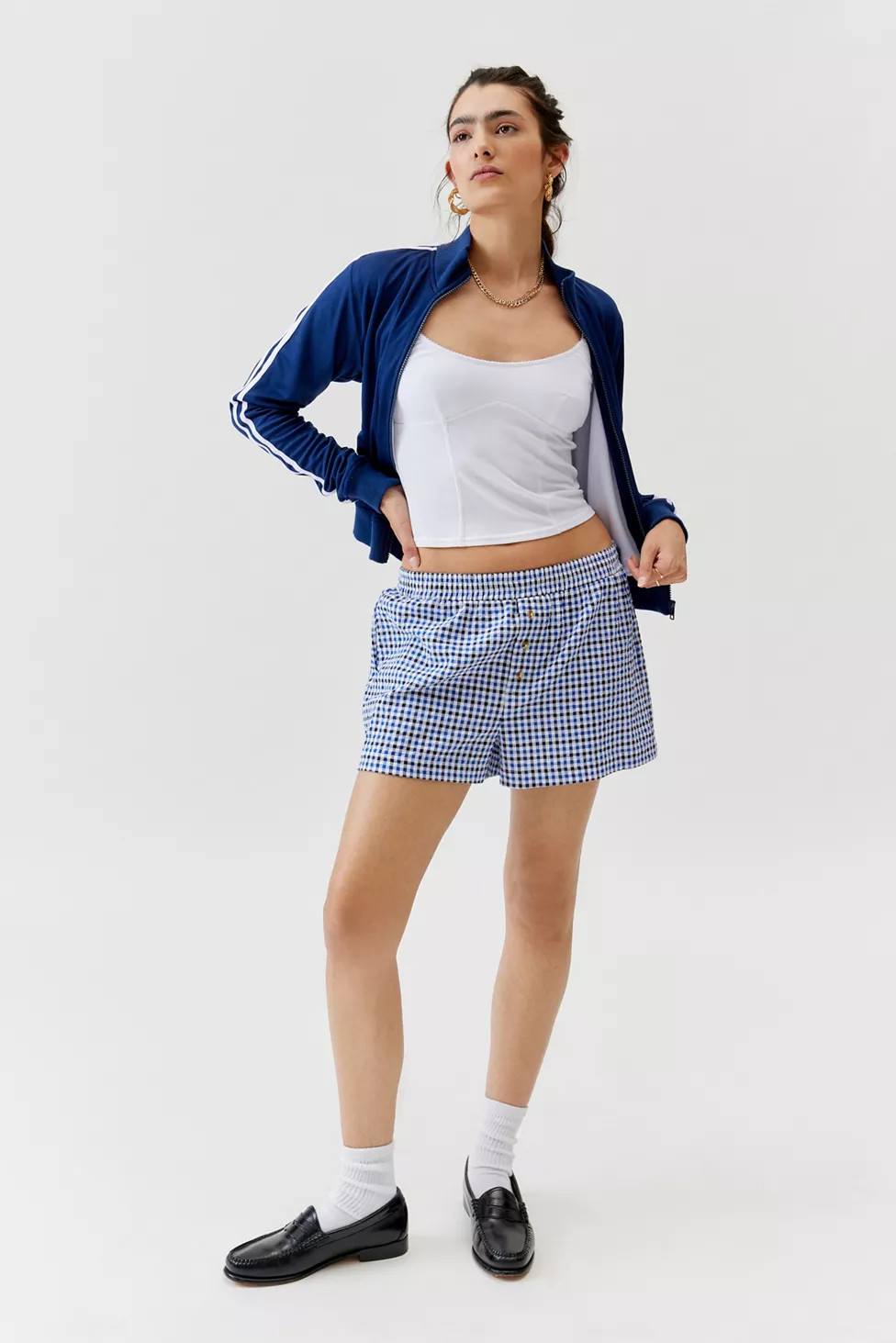 Urban Renewal Remnants Made In LA Button Front Boxer Short | Urban Outfitters (US and RoW)